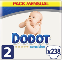 Dodot Sensitive Panales Talla 2 (4-8 Kg) – 238 Panales