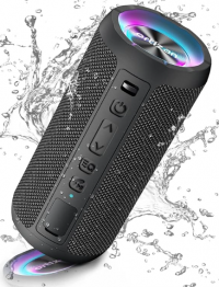 Ortizan Altavoz Bluetooth Potente Portatil X10P Negro con Luz LED de Color 