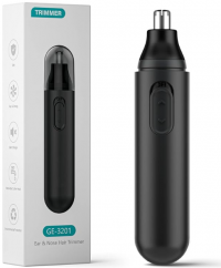 Recortador Eléctrico para Barba Ceja y Vello Facial,Hoja de Doble Filo Impermeable Fácil de Limpiar(negro)