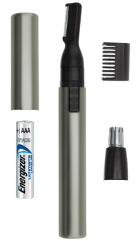 Recortadora para oreja, nariz y ceja, color plata satinada