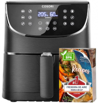 Descubre la freidora de aire Cosori 5.5L de 1700W con interior metálico antióxido. Cocina sin aceite, más rápido y con limpieza sencilla. Opiniones y oferta actual 2025.
