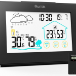 Estación meteorológica, 5 «LED, sensor grande, termómetro higrómetro digital, alarma, reloj meteorológico, termómetro higrómetro inalámbrico interior exterior con función Snooze Display Hora