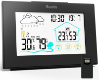 Estación meteorológica, 5 «LED, sensor grande, termómetro higrómetro digital, alarma, reloj meteorológico, termómetro higrómetro inalámbrico interior exterior con función Snooze Display Hora