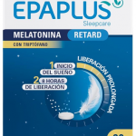 EPAPLUS Sleepcare, Melatonina Retard con Triptófano, Melatonina de Liberación Prolongada 8 Horas, Dormir Rápidamente, 60 Comprimidos x 1,98 mg