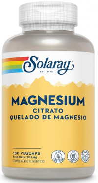 Solaray Magnesium Citrate 133mg | Magnesio | 180 VegCaps